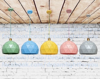 Modern colored Pendant Lighting Polygon pendant Light Kitchen chandelier Modern light Pendant chandelier light Kitchen light Pendant lights