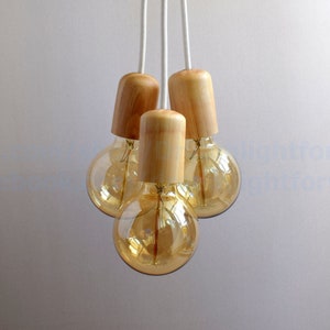3 Pendant Light Cluster Any length Wooden pendant light Dine Table Multi pendant light Modern Chandelier pendant lighting Minimalist light