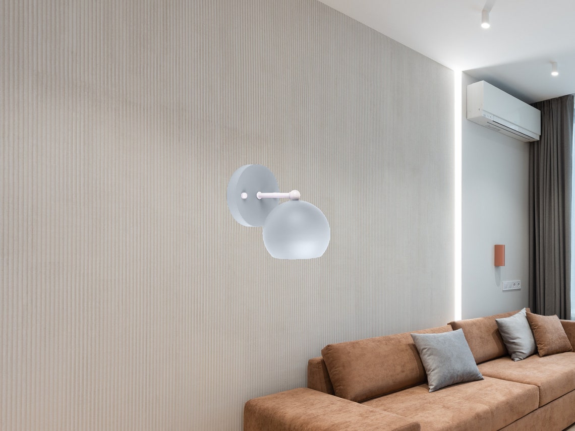 Blue Wall Sconce Bathroom Kids Room Sconce Light Wall Lamp - Etsy