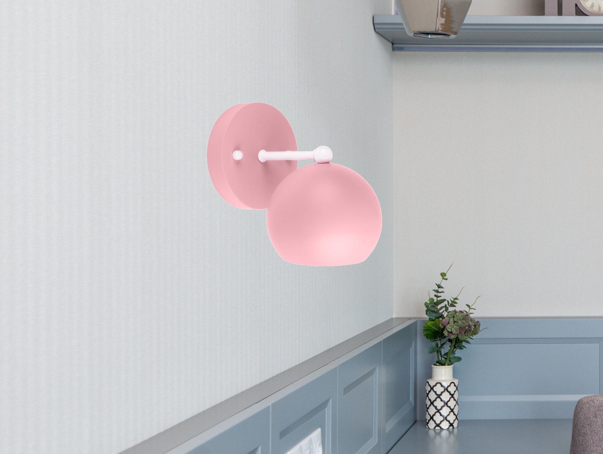 Blue Wall Sconce Bathroom Kids Room Sconce Light Wall Lamp Wall Sconce