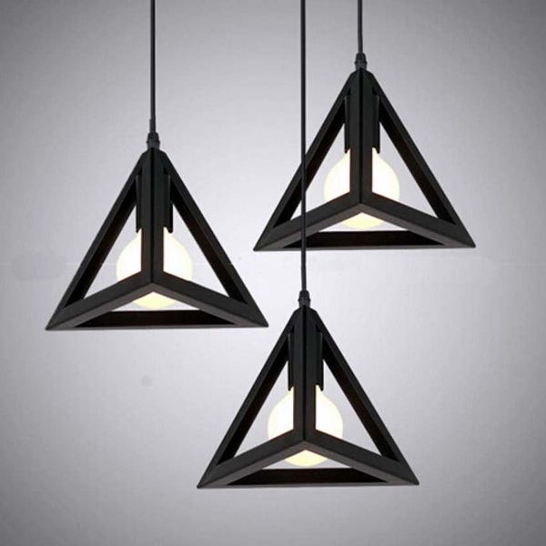 Iron Pyramid Pendant Light Stylish Chandelier Kitchen Chandelier Hanging pyramid Industrial Chandelier Pendant light Modern lighting