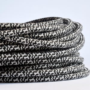 Lamp cord 6 feet Pendant light cord Lamp wire Light cord Pendant cord Fabric cable Fabric covered wire Cloth covered cord Textile cable image 14