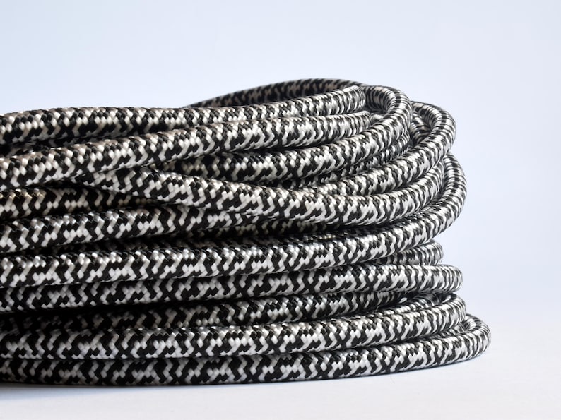 Lamp cord 6 feet Pendant light cord Lamp wire Light cord Pendant cord Fabric cable Fabric covered wire Cloth covered cord Textile cable image 14