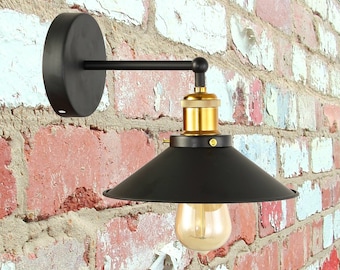 Iron Sconce Industrial wall lighting for Bar Downside wall light Retro Light fixture Loft Vintage Industrial light Bedside sconce