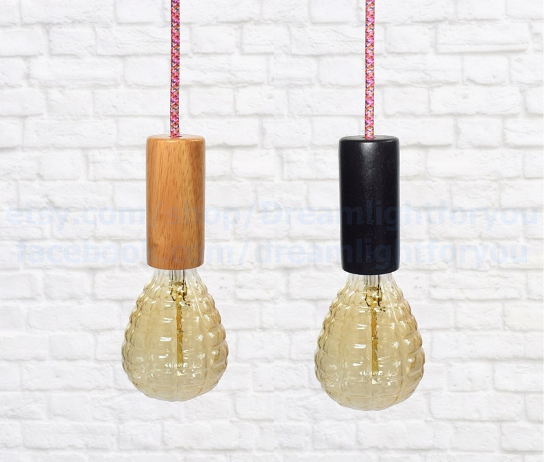 Timber Light Socket Pendant Light Wood Pendant Lamp Socket Etsy
