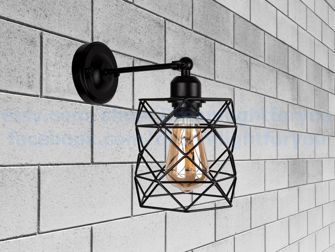 Tres jaula de alambre ligero plafond cluster colgante luz | Etsy