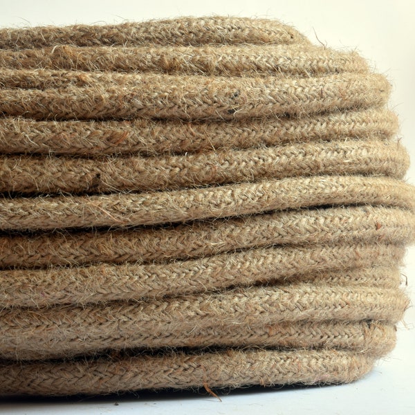 From 3ft Jute Textile cable Cloth cord Fabric Covered Wire 2x0.5 20/2 AWG Cloth wire Cloth cord Color cord Electrical cord Fabric cable