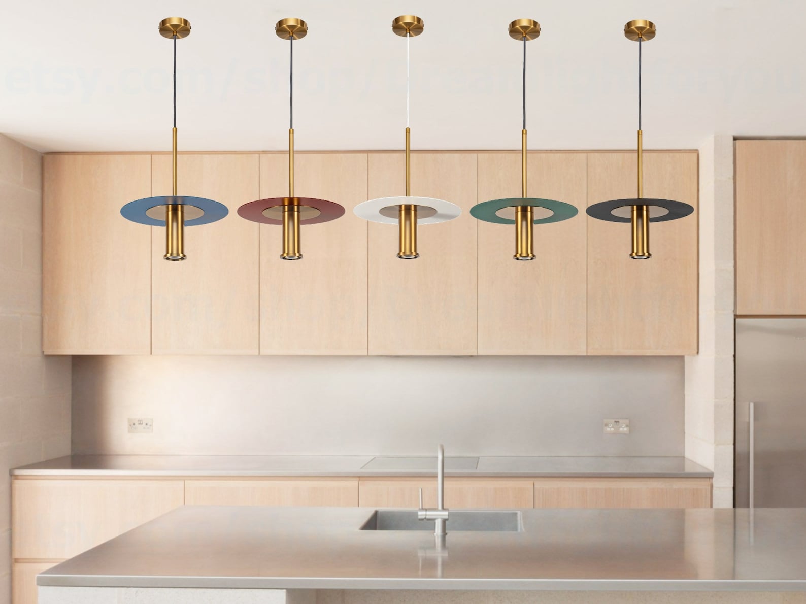 Wine Red Linear 3 Way Pendant Light for Kitchen Island 3 Lamp - Etsy