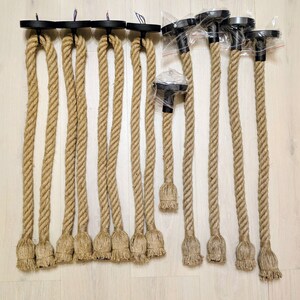 Double rope pendant lighting Jute rope two head Pendant light Manila rope lamp Hemp rope 2 lights Rope chandelier Farmhouse pendant lighting image 6