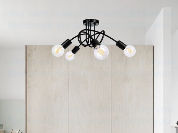 シャンデリア 5灯 カーブアーム