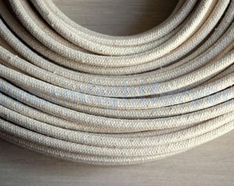 Cotton Textile cable 1-25m (3-80ft) Fabric Covered Wire Fabric lamp cord Cloth wire Cloth cord fabric cord Electrical cord Vintage cable