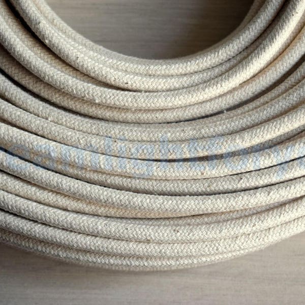 Cotton Textile cable 1-25m (3-80ft) Fabric Covered Wire Fabric lamp cord Cloth wire Cloth cord fabric cord Electrical cord Vintage cable