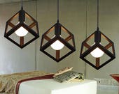 アイアンキューブペンダントライト器具吊り下げキューブ