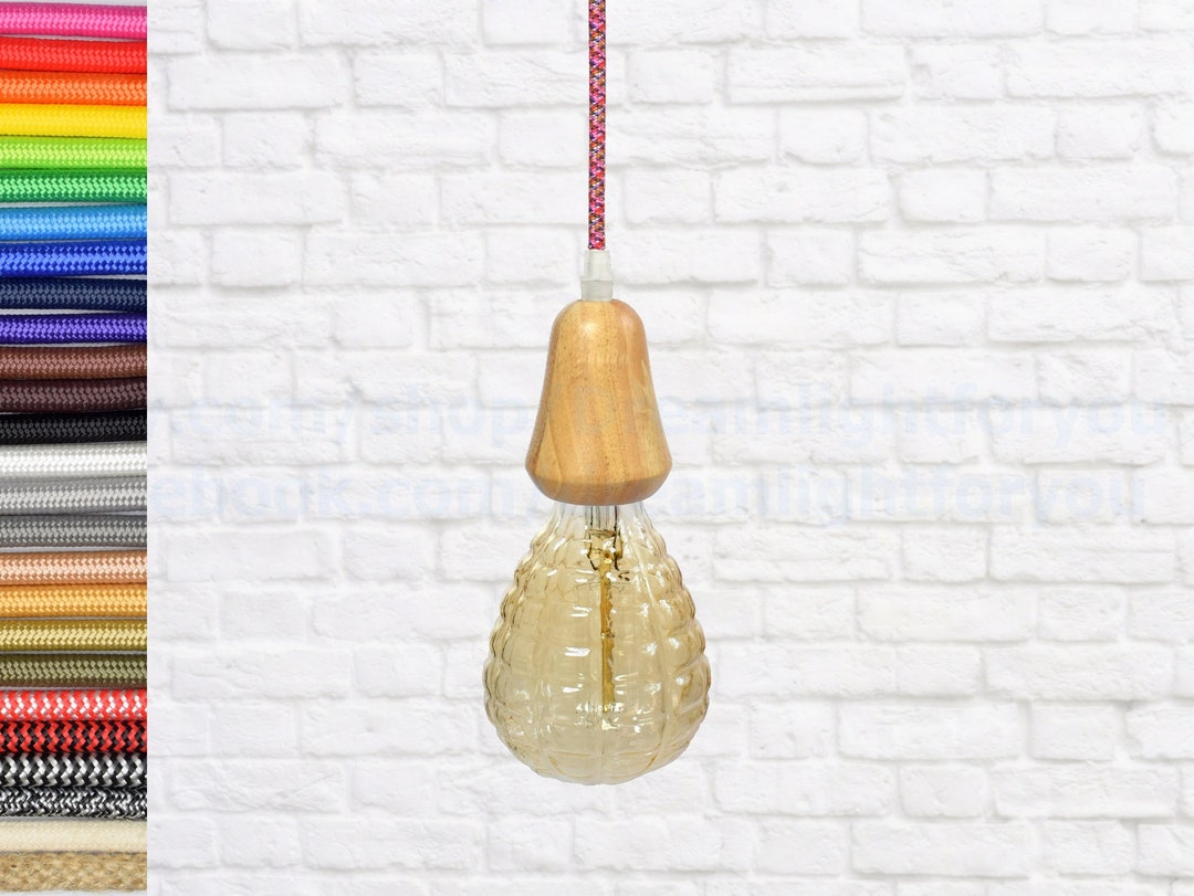 E27 Retro Vintage Colgante Bombilla De Iluminación Portalámparas Swicth