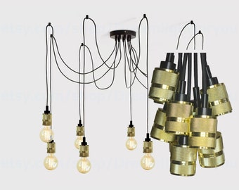 Spider chandelier 3-12 Pendant light Industrial Lighting Pendant lighting Industrial Chandelier Hanging light Entryway light Kitchen light