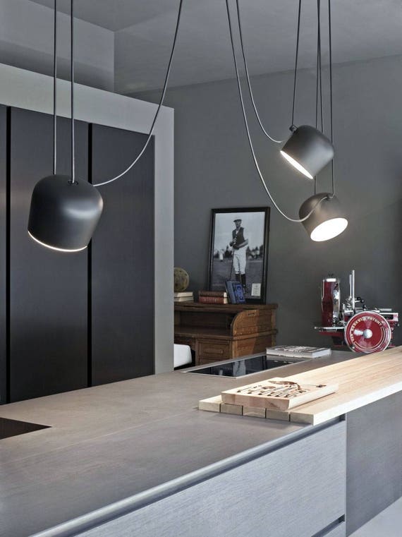 hospita kleding kandidaat Moderne zwart &witte hanglamp hanglamp keuken kroonluchter - Etsy Nederland