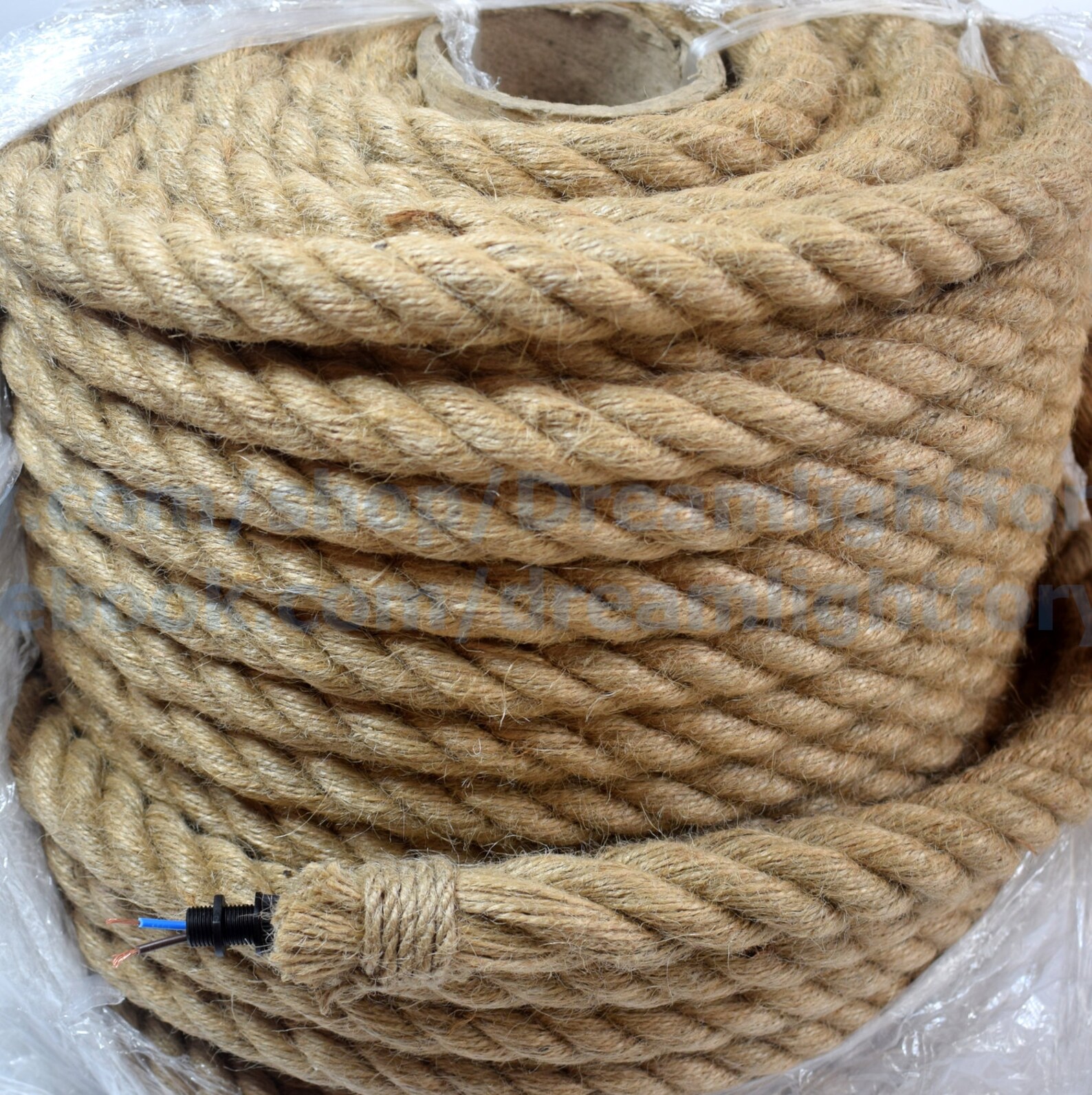 Electric Rope Light Cord Jute Lamp Cord Jute Lighting Cable Etsy