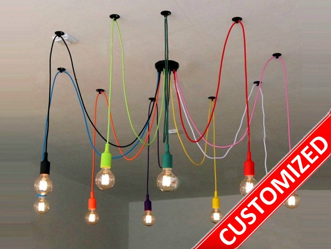 Colorful Spider Chandelier 312 Lights Pendant Light Octopus Chandelier Industrial Chandelier