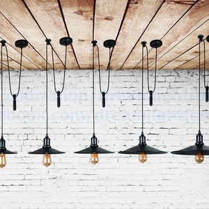 Pulley light Pulley pendant light Pendant Lighting Hanging lamp Kitchen island lighting Farmhouse Industrial pendant light Man cave lighting