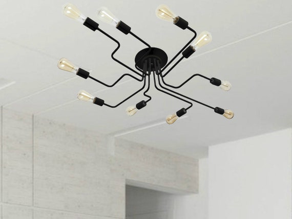 Leuchte 10 Arme Decke Kronleuchter Spider Kronleuchter Industrie Deckenbeleuchtung Anhanger Leicht Oktopus Kronleuchter Kuche Beleuchtung