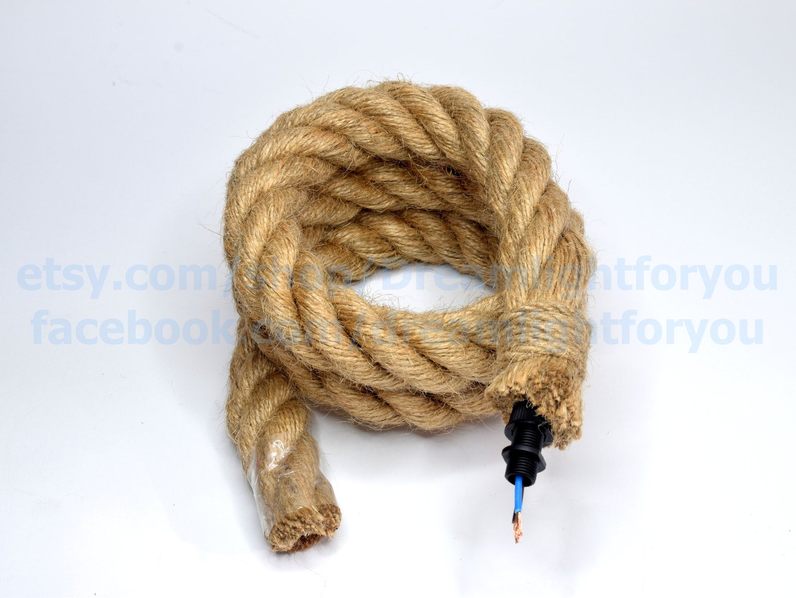 Electric Jute Rope Light Cord Soft Hemp Lamp Cord Jute Etsy