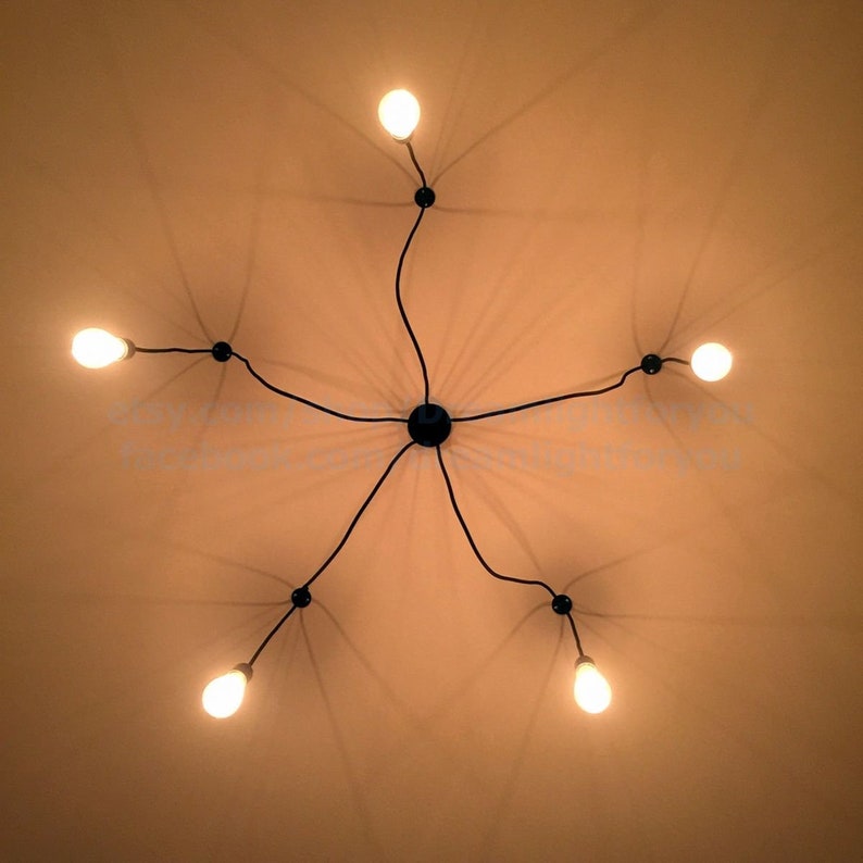 Octopus chandelier 5 Pendants light Spider Lighting ...
