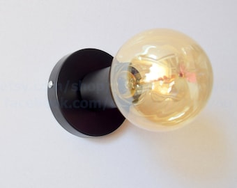 Minimalist Sconce / Ceiling light fixture Wall plug in light sconce Black Simple Wall Sconce Black sconce Wall Light fixture with switch