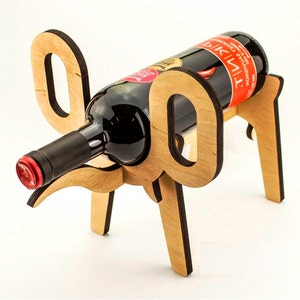 Wine bottle holder in the form of Elephant Wine rack Wine Holder Stand for bottles Wine bottle stand Bottle holder carrier Wine accessories