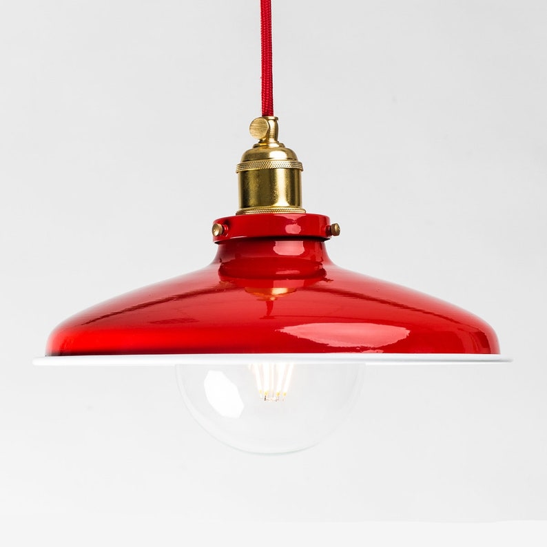 Red Pendant Light Kitchen Island Lighting Dine Room Fixture For Bar Industrial Chandelier