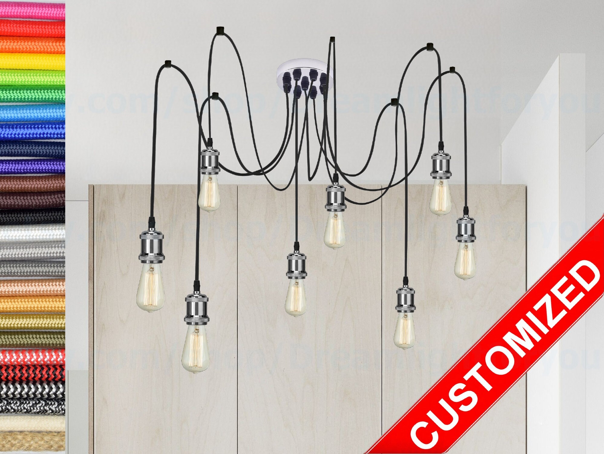 Spider chandelier 3-15 Chrome Pendant light Spider light Chandelier Lighting pendant lighting Octopus chandelier Spider lamp Spider lights