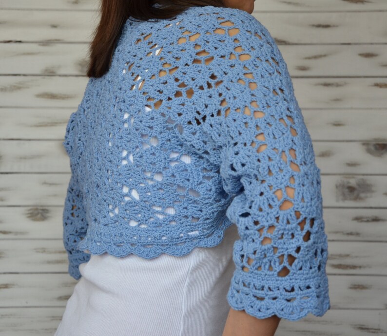 Lace Shrug Crochet, Blue Shoulder Warmer, Bridesmaid Shrug, Formal Lace ...