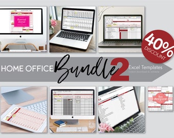 HOME OFFICE Management Template Bundle No2 | excel files | instant download & editable