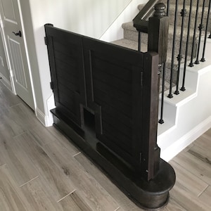 Double Door Pet or Baby Gate, Custom Pet or Baby Gate, Solid Wood, for Dogs and Puppies, Child proof, Made to Fit.