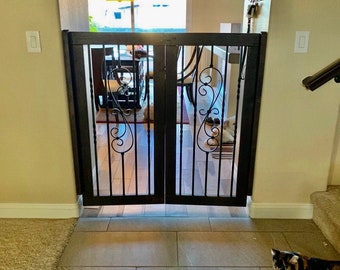 Double Door Scroll Design Baby or Pet Gate