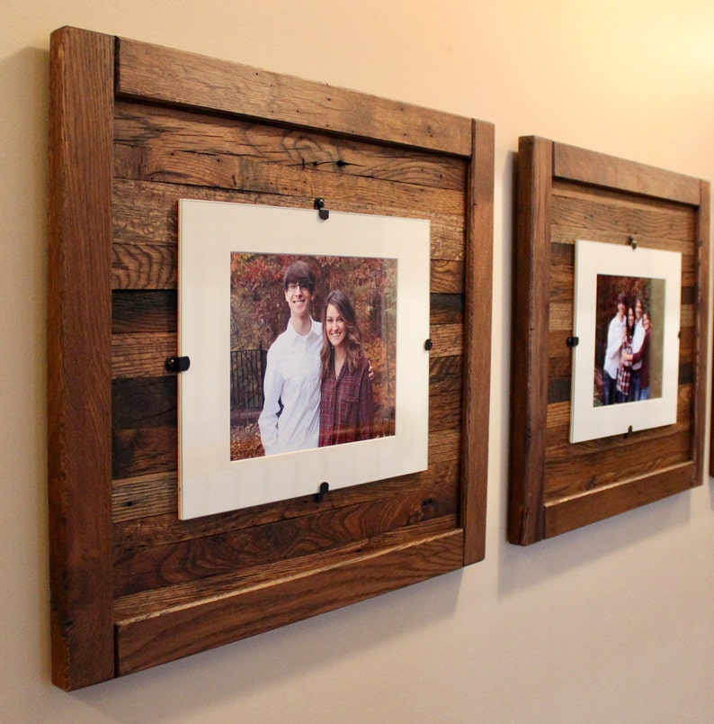 Rustic Wood Picture Frame 8 X 10 With Mat 11 14 Image 0