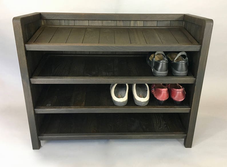 Shoe Rack Wooden Made With Reclaimed Oak Image 0