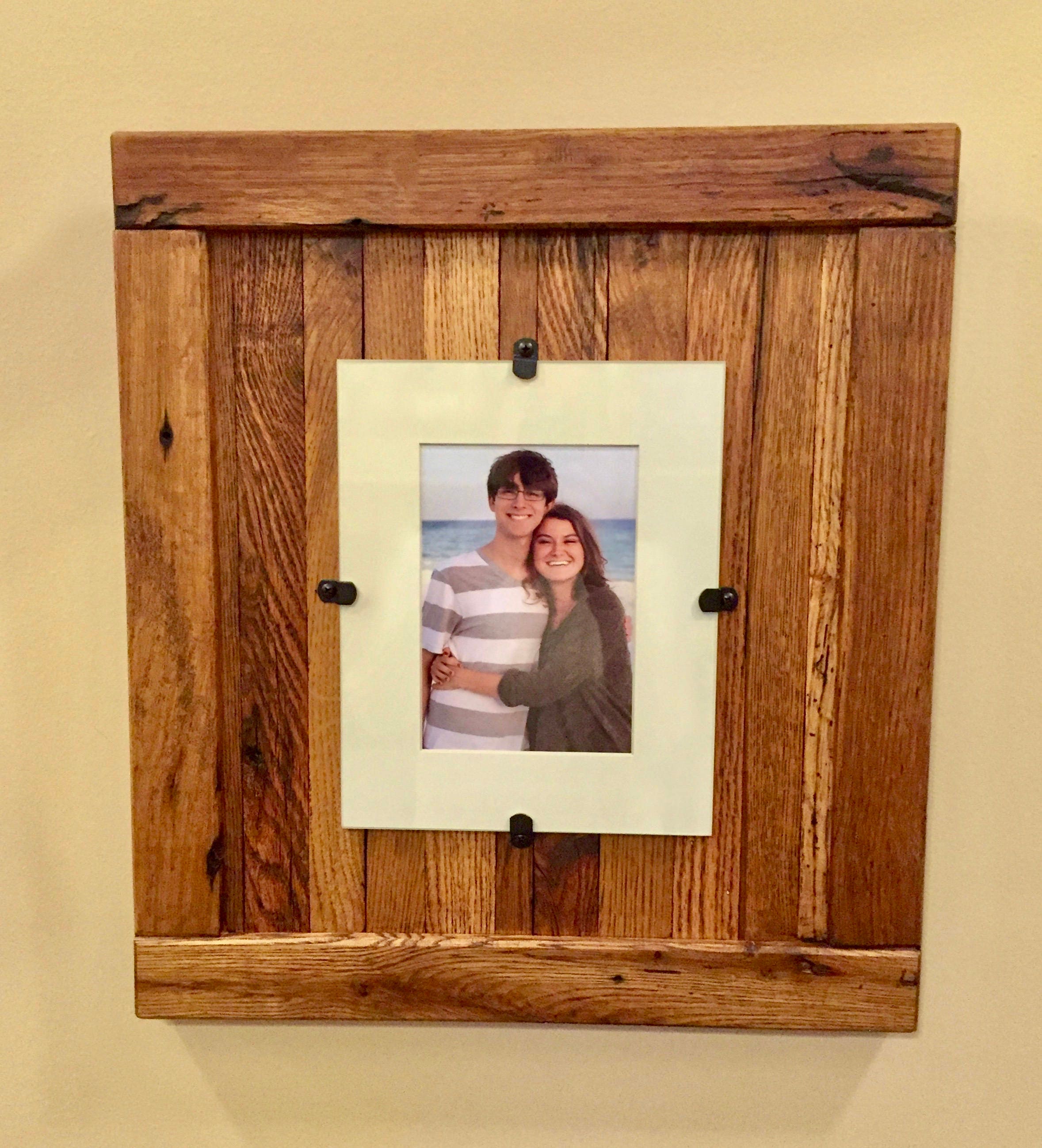 Rustic Wood Frame 5 x 7 with Mat 8 x 10 Picture Frame Etsy