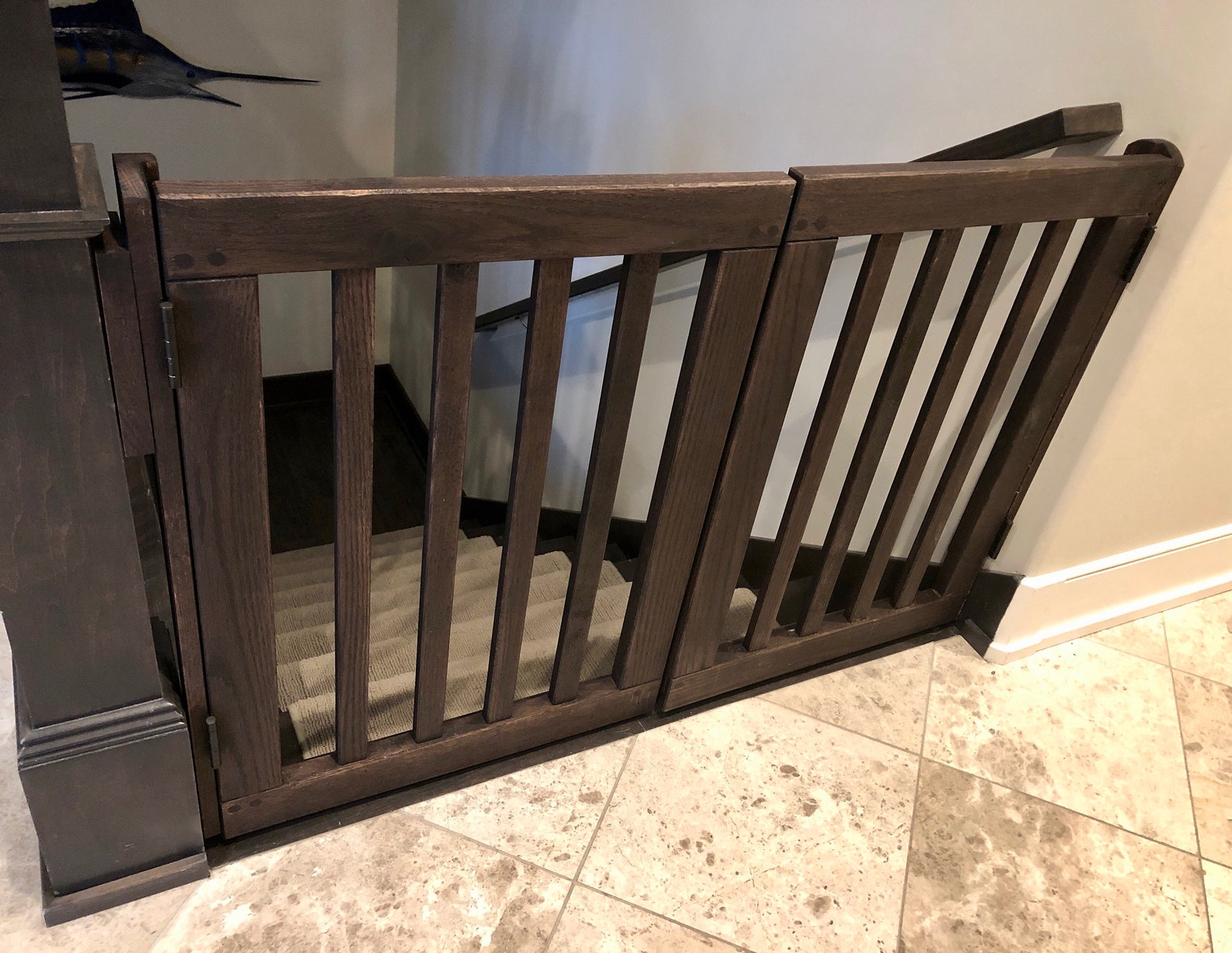 Double Door Pet or Baby Gate Custom Pet or Baby Gate Solid Etsy