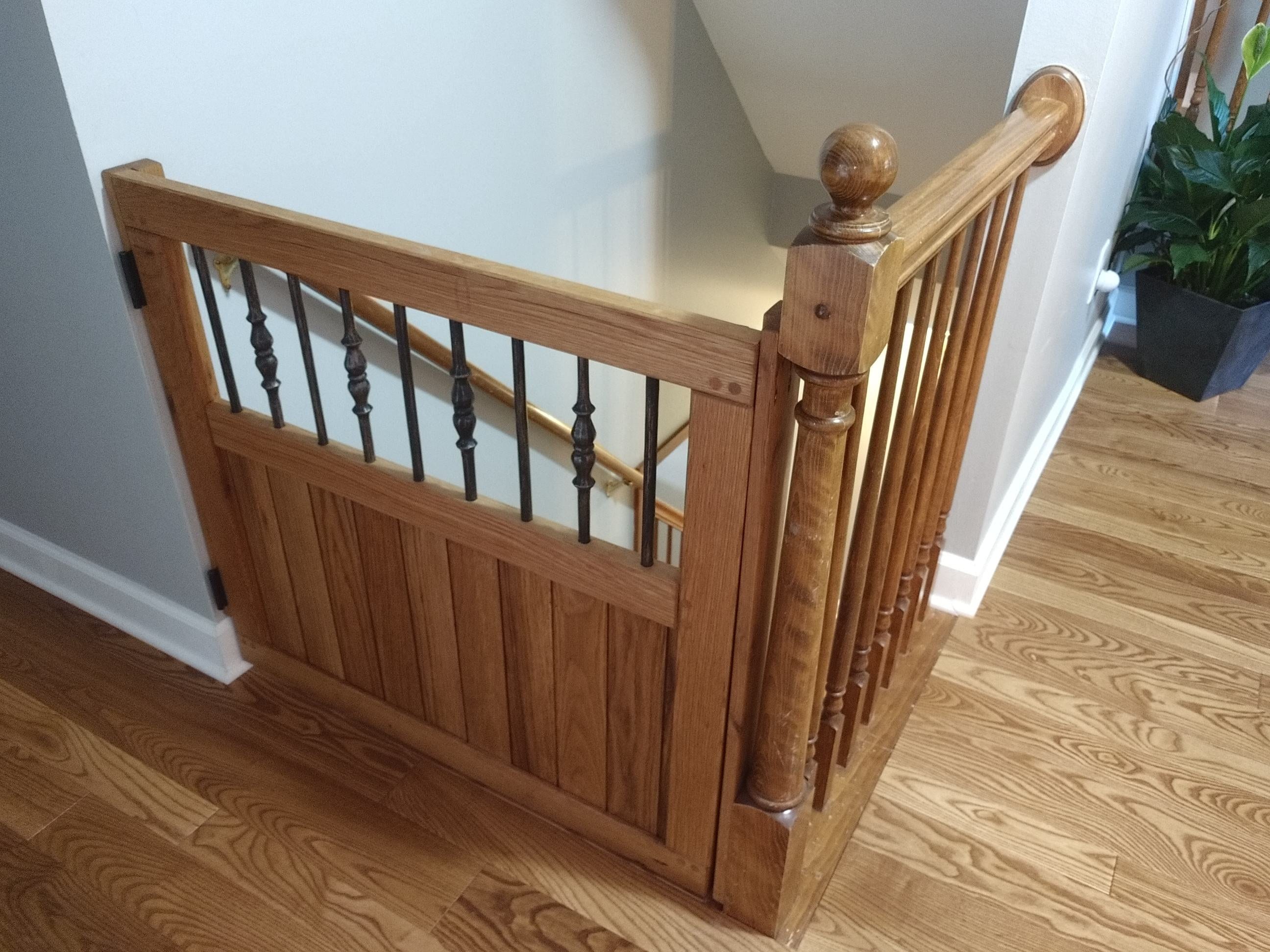 Baby Gate for Stairs Pet Gate Custom Pet or Baby Gate Wood and Metal for Dogs and Puppies Toddlers Made to Fit Etsy