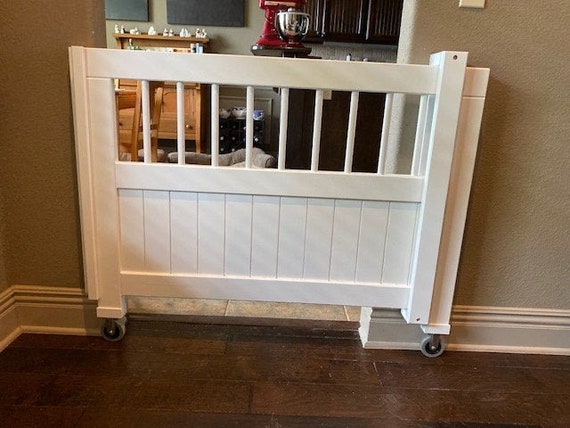 Custom Painted Sliding Gate, Custom Pet or Baby Gate, Wood and