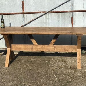 Custom built! Rustic Industrial Dining table. ( for delivery charge info see description)