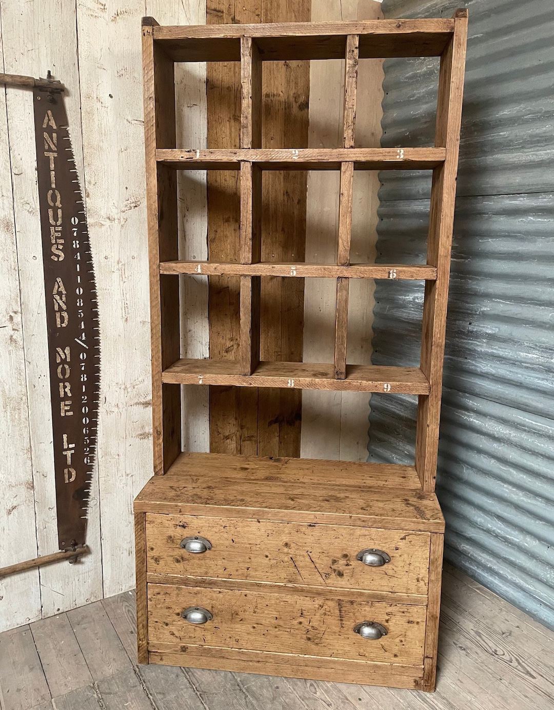 Rustic Draw Unit Rustic Up-cycled Draw Pigeon Hole Unit ( for Delivery Charge Info See ...