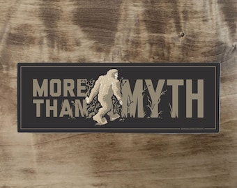 More Than Myth Black Sasquatch Sticker