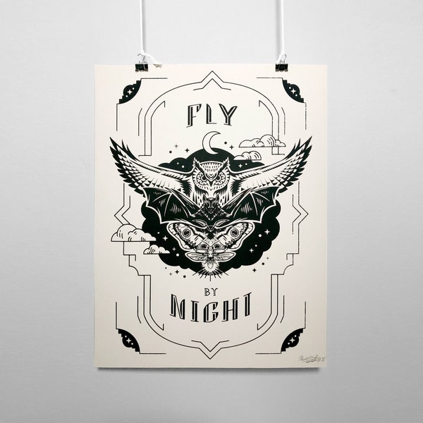 Fly By Night Screen Print