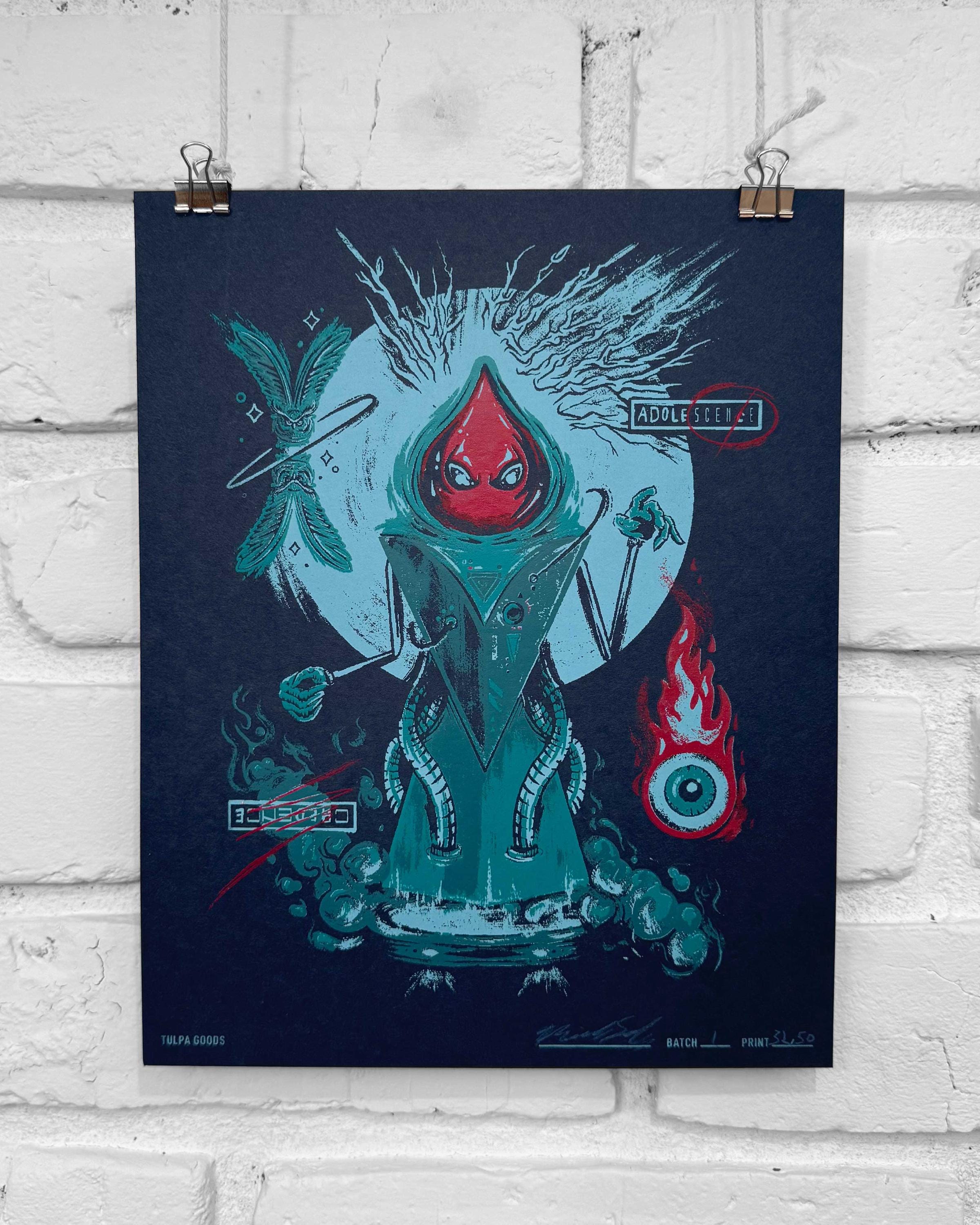 Flatwoods Monster Screen Print 8" x 10"