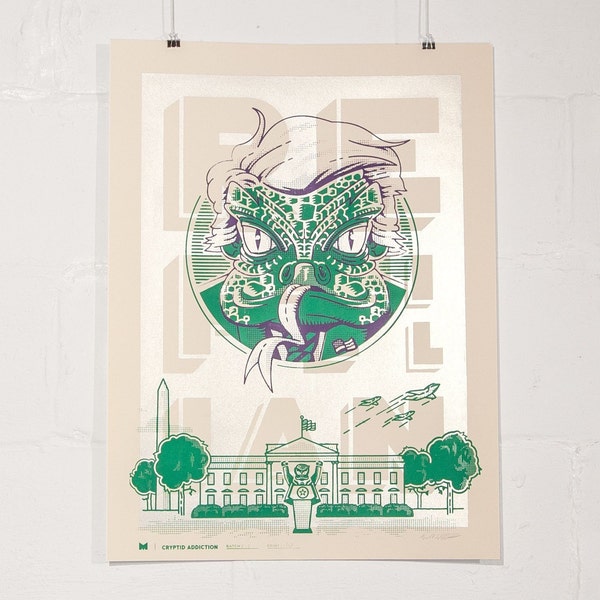 Cryptid Addiction - Reptilian Screen Print Poster