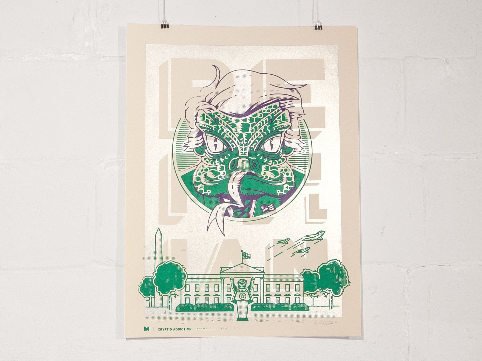 Cryptid Addiction - Reptilian Screen Print Poster