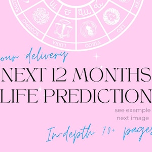 Astrology Reading 12-Month Transit Report Psychic Reading