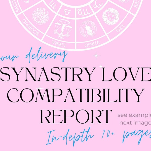Synastry Love Reading Compatibility Report Astrology House Sun Moon Planetary Analysis Discover Your Relationships Secrets
