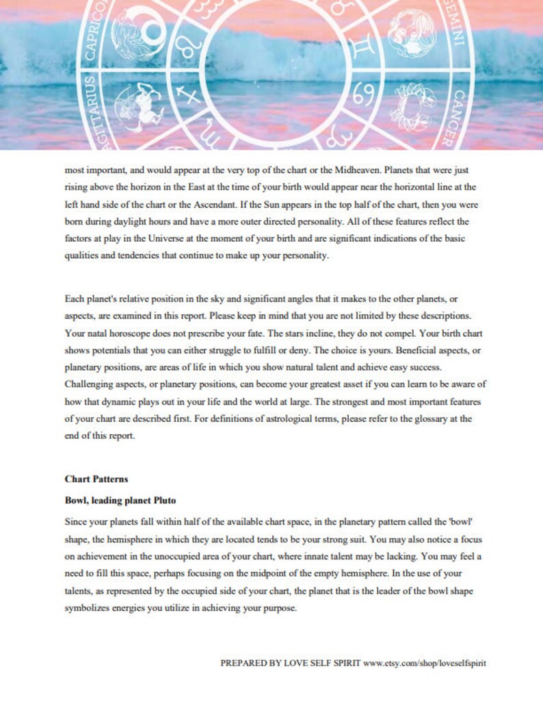 In Depth Birth Chart Reading Natal Chart Reading Etsy
